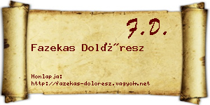 Fazekas Dolóresz névjegykártya