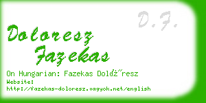 doloresz fazekas business card